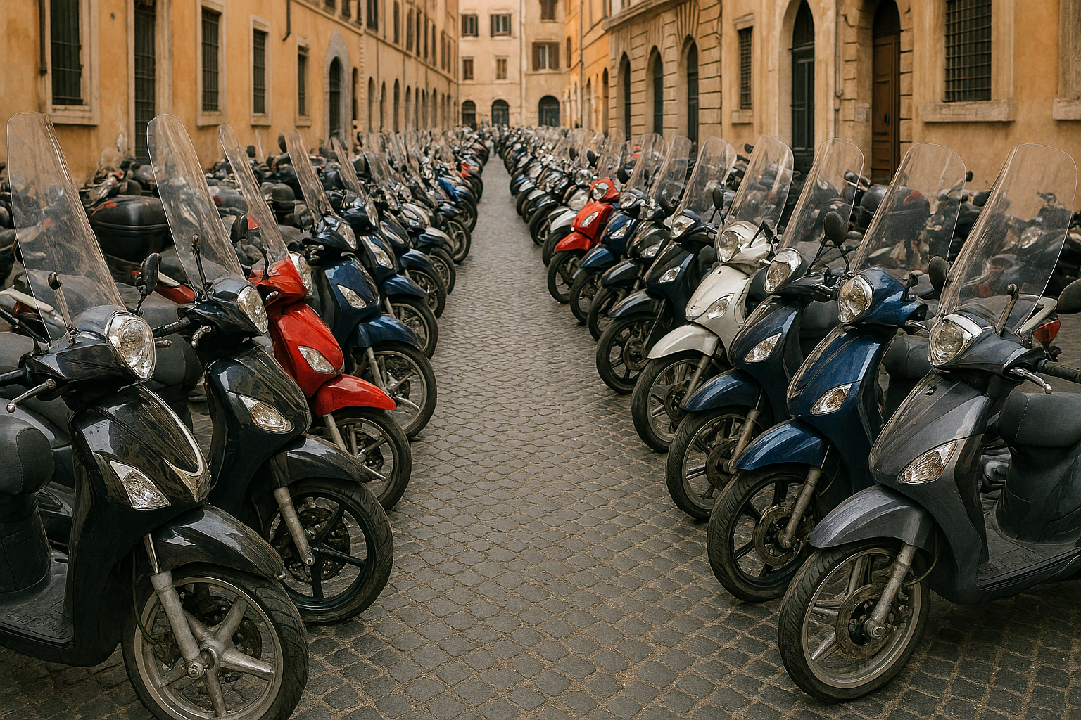 motorini via achille del giudice marciapiede